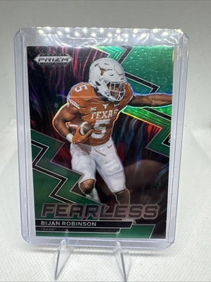 2023 Panini Prizm Draft Picks Fearless Green Prizm #F-21 Bijan Robinson - Image 1 of 2