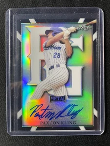 2021 Leaf Perfect Game Paxton Kling Black Metal PROOF Autograph #1/1 Rangers!!! - Picture 1 of 1