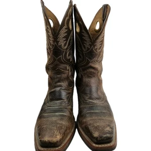 Ariat Mens Heritage Roughstock 10D Western Leather Buckaroo Cowboy Boots - Picture 1 of 7