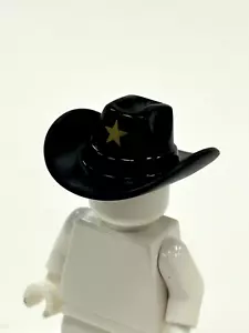 Lego Black Sheriff Cowboy Minifigure Hat Western Police - Picture 1 of 1