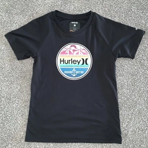 Boys Hurley Black Rash Guard Swim Shirt Size XS 4/5 - Picture 1 of 2