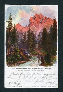r04 DER DURNSTEIN MIT SAGEMUHLE B. ALTPRAGRAS ILL.REISCH MERAN 1902+++++ - Bild 1 von 2