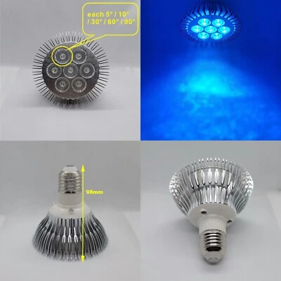 21W Ice Blue 470nm~475nm LED Lamp Spot Light Bulb PAR30 f Plant Aquarium E26 E27 - Image 1 of 4