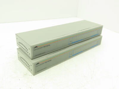 AT FS716TXL Fast Ethernet Switch CentreCOM 16 Port 100-240VAC 0.4A Lot of 2 - Image 1 of 4