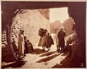 Heliograbado original Lehnert & Landrock c. 1920s #2222 mercado comercial nativo - Imagen 1 de 4