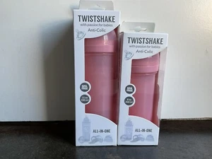 Twistshake Anti-Colic BPA Free All-In-One Feeding Bottles Pink Set Of 2 - Picture 1 of 3