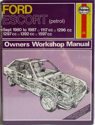 Haynes - Ford Escort Septiembre 1980-87 Petol Todos los Modelos Manual de Taller - Imagen 1 de 4