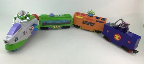 Toy Story Buzz Friends Train Motorized Light up Cars Zurg Alien Planet Toys 2008 Cover