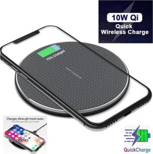 Luxury Qi Fast Wireless Charger For Samsung Galaxy S20 S10 Plus S9 S8 S7 Note 9  - Picture 1 of 6