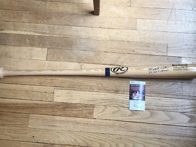 MOOKIE WILSON SIGNED NY MET INSCRIBED BASEBALL BAT RAWLINGS 86 WS CHAMPS JSA COA - Image 1 of 4