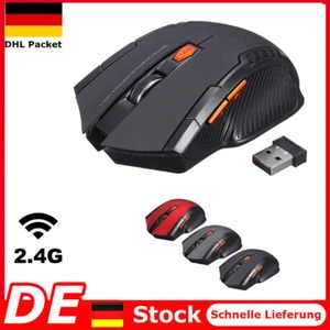 Kabellose Maus Büro Kabellose Maus PC Laptop Schwarz Grau Rot Blau USB - Bild 1 von 10