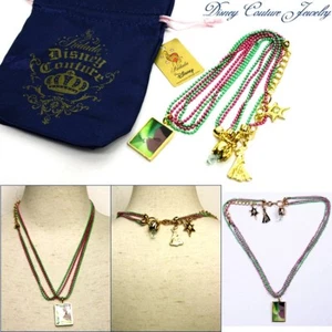 DISNEY COUTURE THE PRINCESS & THE FROG PURPLE/GREEN LOTUS CHARM NECKLACE**NEW! - Picture 1 of 1