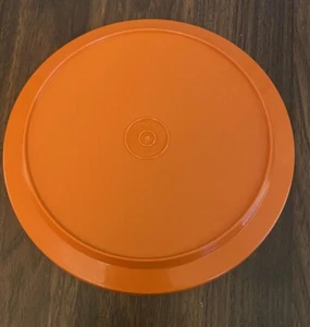 Vintage Tupperware Serve N Seal orange 7 Zoll Deckel #1207-18 NUR DECKEL!! - Bild 1 von 4