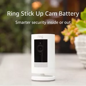 NEW Ring Stick Up Cam Indoor/Outdoor 1080p WiFi battery Security Camera White - Picture 1 of 9