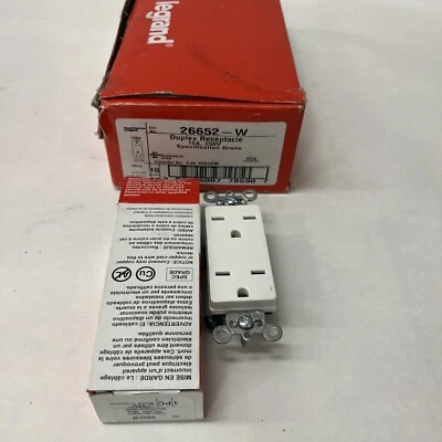 LEGRAND 26652-W Duplex Receptacle 15A 250V White Box Of 10 - Image 1 of 3