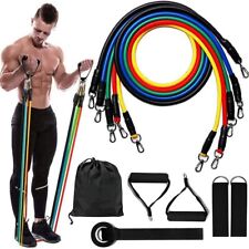 11pc Resistance Band Loop Set Exercise Workout Crossfit Fitness Yoga Pilates Nr