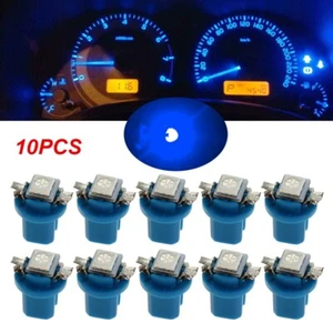 10x T5 B8.5D 5050 SMD Blue Car LED Dashboard Instrument Light Bulb Accessories - Picture 1 of 10