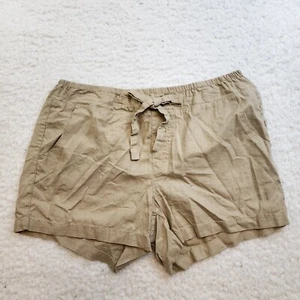 Route 66 Drawstring Shorts 10 Beige Khaki Chino Pockets Everyday Casual Summer - Picture 1 of 7