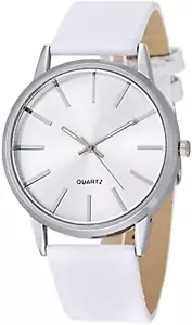 Herren Uhr Flache Analog Quarz Klassisch Mode Edelstahluhr Armbanduhr mit Leder - Bild 1 von 1