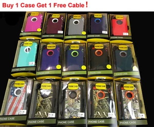 For i Phone 7/8 Heavy Duty Defender Case Cover Belt Clip Holster + Free Cable - Picture 1 of 45