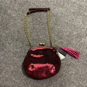 Coach Y2k Kisslock Pailletten Tasche In Rot - Bild 1 von 9