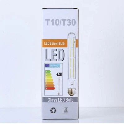 8W Dimmable Edison Led Tubular Bulb T10/T30,75 Watt Incandescent Bulb Equivalent - Image 1 of 4
