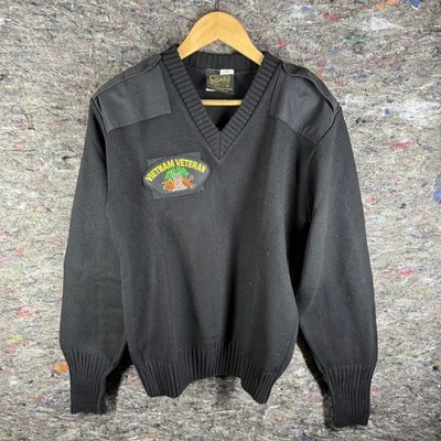 Citadel Sweater Mens Medium Vietnam Veteran V Neck Military Pullover AB-458 - Image 1 of 4