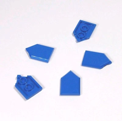 NEW Loose LEGO Tile Modified 2x3 Pentagonal (5pcs) Blue - Part 3068 | Fast Ship! - Image 1 of 2