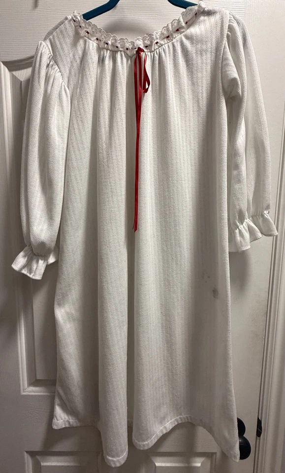 Difícil de Encontrar American Girl Blanco Rojo Josefina Night Shift Camisón Vestido Mediano 10/12 Foto 1 de 4