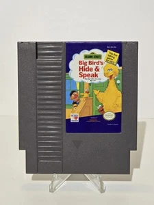 Sesame Street Big Bird's Hide And Speak Nintendo NES Authentic Tested Cartridge - Picture 1 of 6