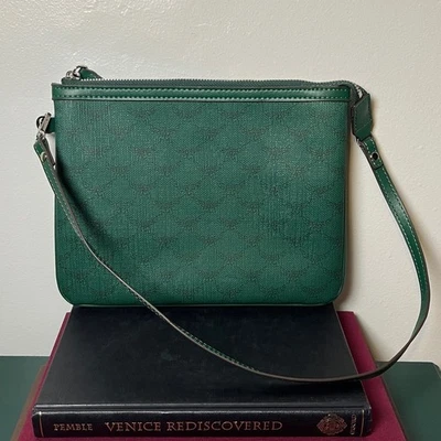 MCM Lauretos Leather Himmel Forest Green Slim Handbag Clutch - Image 1 of 4