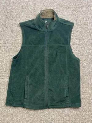 Outdoor Life Fleece Vest Mens Large Green Sleeveless Soft Sherpa Collar Full Zi - Image 1 of 4