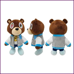 Peluche orsacchiotto 26 cm Kawaii Kanye dropout orsacchiotto Kanye West laurea morbido - Foto 1 di 27