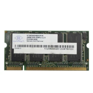 Nanya Nt256d64sh8bagm-6k Ddr1 256mb 333mhz DDR Ddr1 Sodimm Table Module RAM _ - Picture 1 of 1