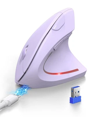 Ergonomic Mouse, Rechargeable 2.4G+Bluetooth Vertical Mice 6 DPI Adjustable, ... - Image 1 of 4