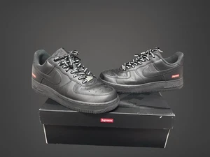 Nike Air Force 1 Low x Supreme Box Logo CU9225 001 schwarz Herren Größe 9 - Bild 1 von 15