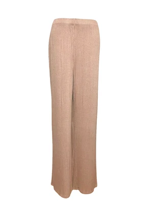 Nordstrom Rack Tan Ribbed Sweater Pull On Lounge Pants Medium - Image 1 of 4