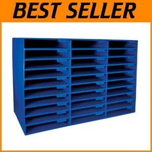 Classroom Paper Storage System, Blue, 30 Slot - Picture 1 of 9