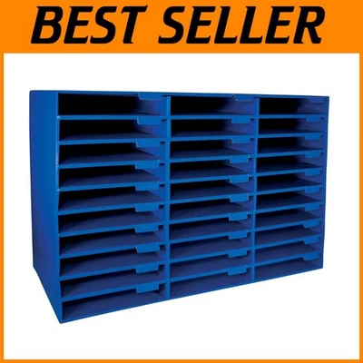 Classroom Paper Storage System, Blue, 30 Slot - Image 1 of 4