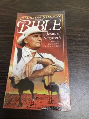 Charlton Heston Presents The Bible "Jesus of Nazareth" VHS New Sealed  - Image 1 of 4