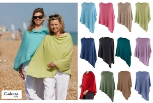 Klassischer Poncho aus Woll/Kaschmir-Mischung von Cadenza Italy verschiedene Farben - Bild 1 von 59