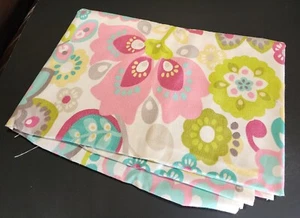 Floral Upholstery Textile Fabric Teal Gray Gold Pnk Rose Lime Richloom 57" x 72" - Picture 1 of 3