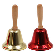 2pack Metal Christmas Hand Bell Xmas New Year Santa Claus Party Celebrate Rattle