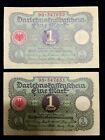 Authentic Germany 2 One Mark 1920 Bill - Uncirculated - Consecutive Numbers