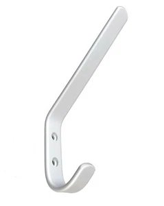 Mantel Haken Aufhänger Schrank Hardware Eingang Wandhalterung weiß matt Aluminium - Bild 1 von 4