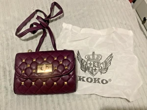 Koko Couture Purple Quilted Stud Detail Bag With Belt Strap & Dustbag BNWD - Picture 1 of 10