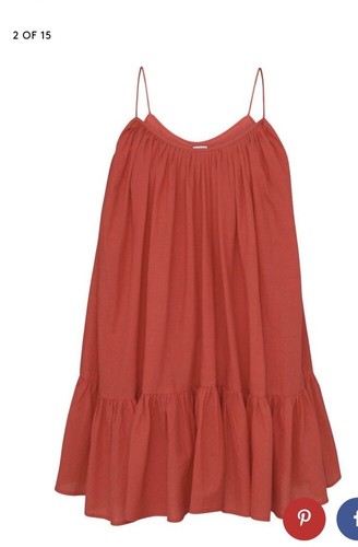 PALM ANGELS Rhode Resort Nala Mini Abito 100% Cotone Arancione Flirty Divertente Casual Boho Taglia S