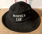 Murphys Law Rare Vintage 1990S Black Embroidered Fitted Bucket Hat Classic Logo