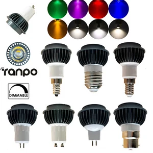 Multicolor Dimmable 10W LED COB Spotlight Bulbs GU10 E27 MR16 E14 Bright Lamp RO - Picture 1 of 21