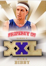 2008-09 Hot Prospects Property of Jerseys Basketball Card #POMB Mike Bibby Jsy